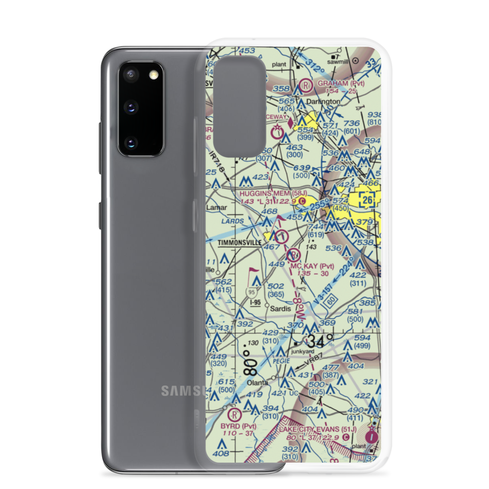 Mc Kay Airport (SC29) VFR Sectional Samsung Case Samsung Galaxy S20 model shown