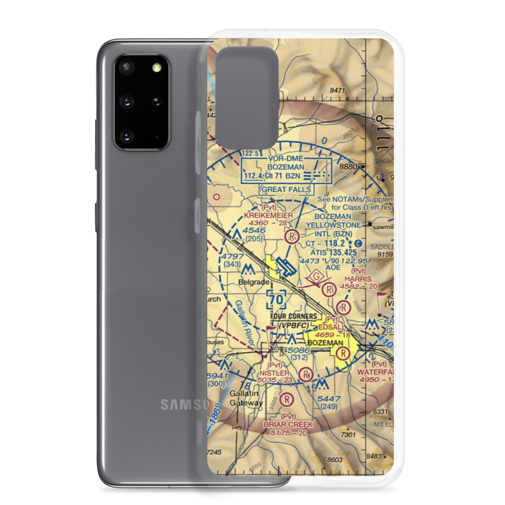 Mc Kenna Airport (9MT9) VFR Sectional Samsung Case Samsung Galaxy S20 Plus model shown