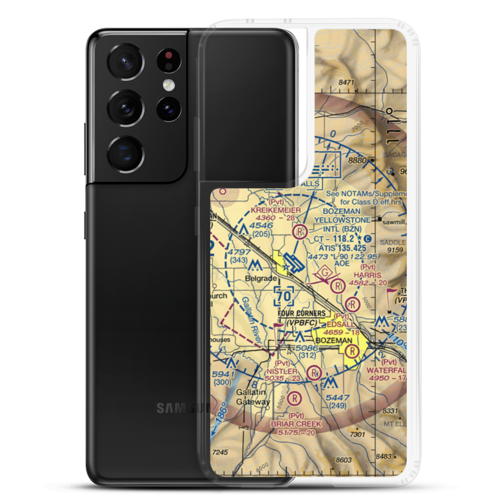 Mc Kenna Airport (9MT9) VFR Sectional Samsung Case Samsung Galaxy S21 Ultra model shown