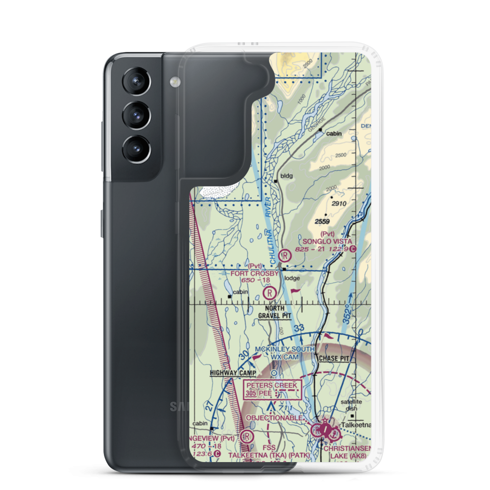Mc Kinley Country Airport (81AK) VFR Sectional Samsung Case Samsung Galaxy S21 model shown
