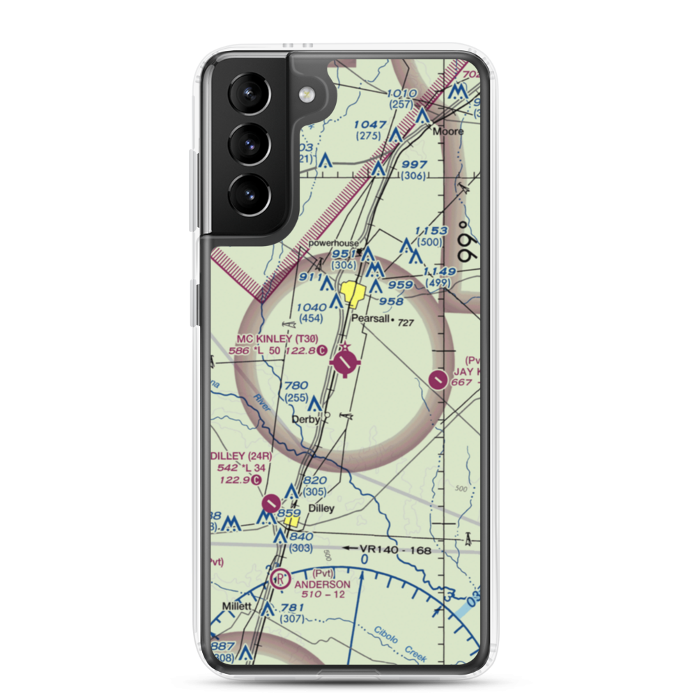 Mc Kinley Field (T30) VFR Sectional Samsung Case Samsung Galaxy S21 Plus model shown