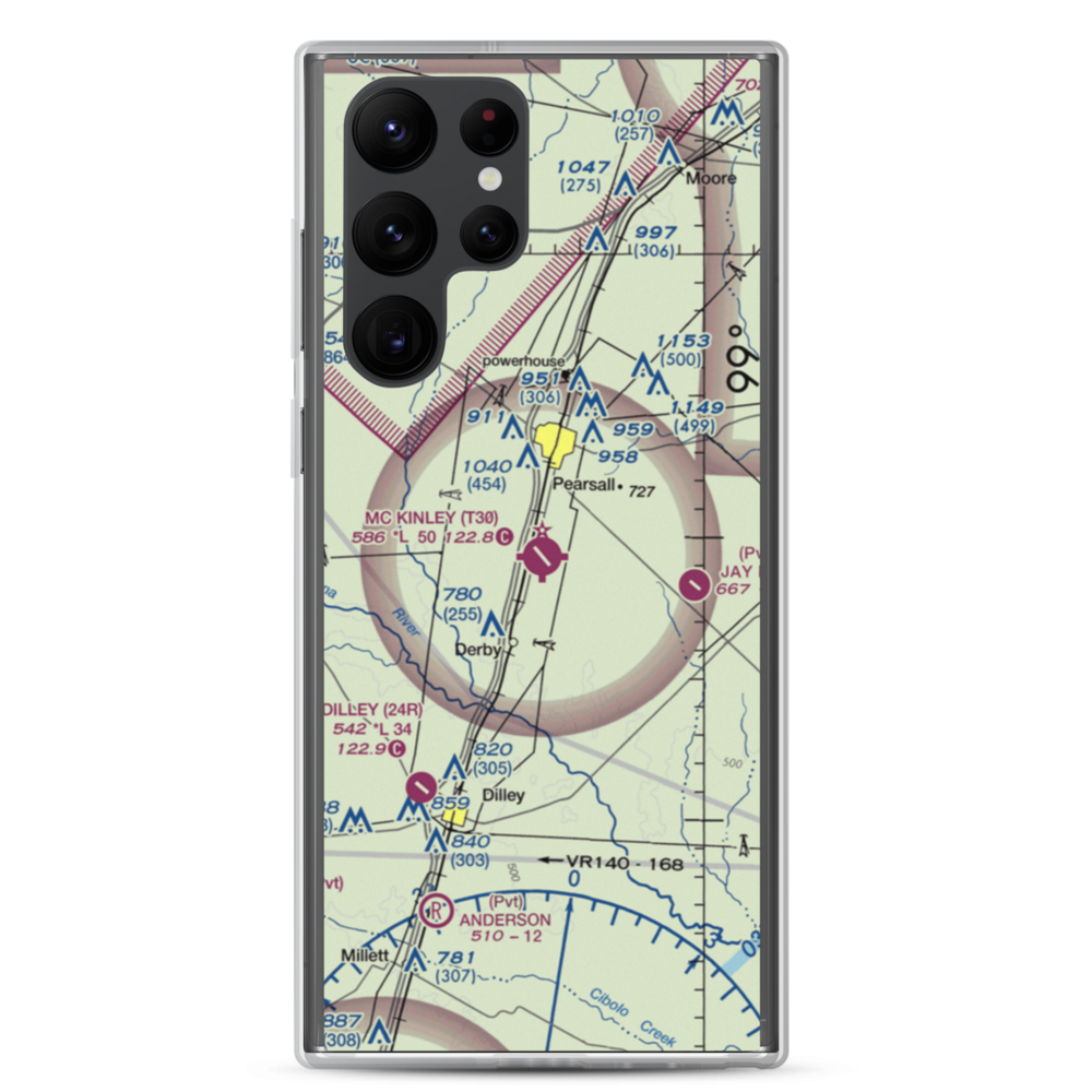 Mc Kinley Field (T30) VFR Sectional Samsung Case Samsung Galaxy S22 Ultra model shown
