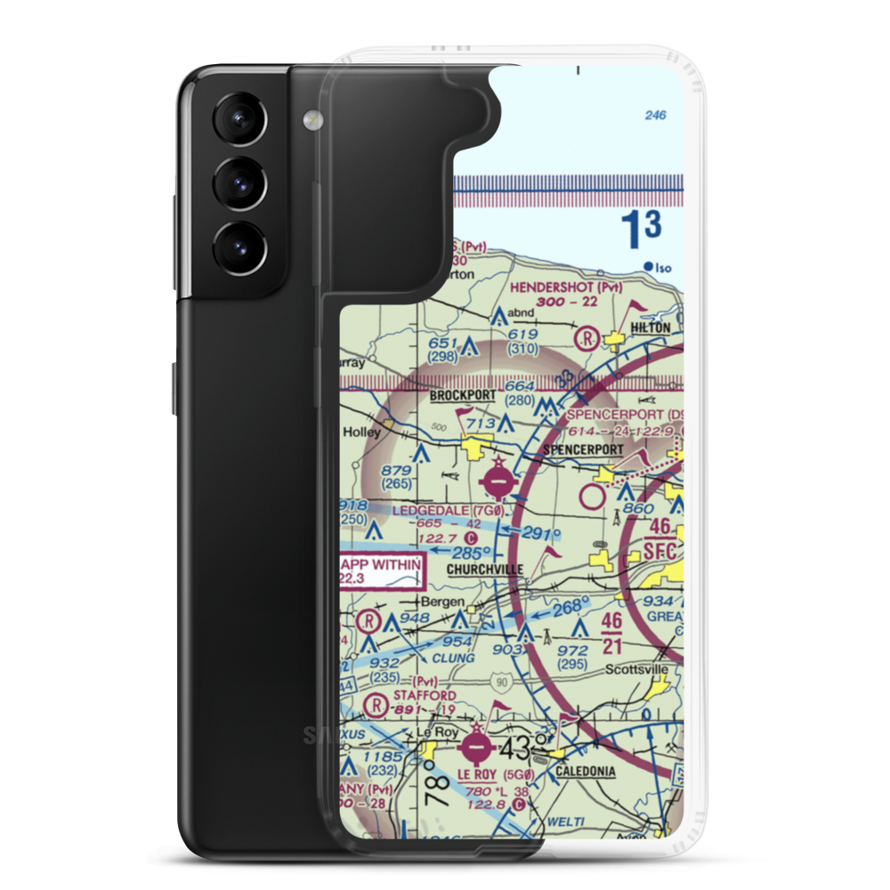 Mc Kinney Airport (3NK0) VFR Sectional Samsung Case Samsung Galaxy S21 Plus model shown
