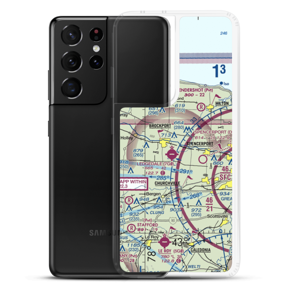 Mc Kinney Airport (3NK0) VFR Sectional Samsung Case Samsung Galaxy S21 Ultra model shown