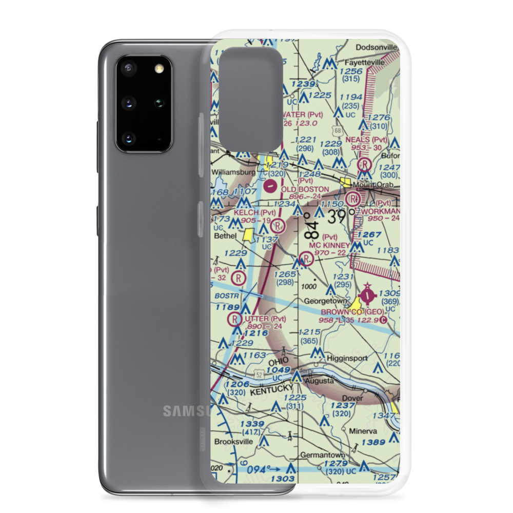 Mc Kinney Field (OI57) VFR Sectional Samsung Case Samsung Galaxy S20 Plus model shown
