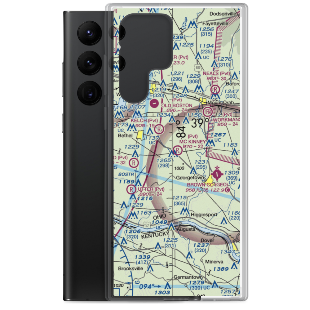 Mc Kinney Field (OI57) VFR Sectional Samsung Case Samsung Galaxy S22 Ultra model shown