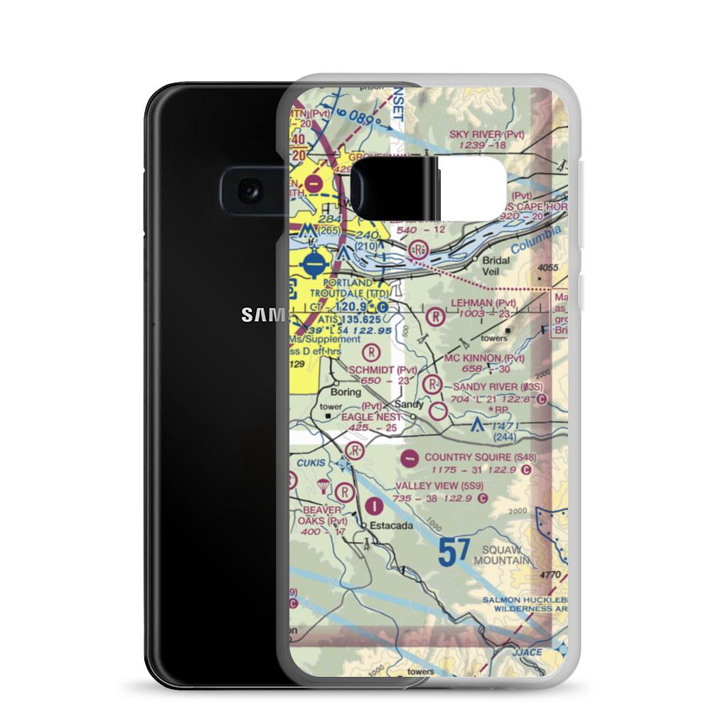 Mc Kinnon Airpark (OG29) VFR Sectional Samsung Case Samsung Galaxy S10e model shown