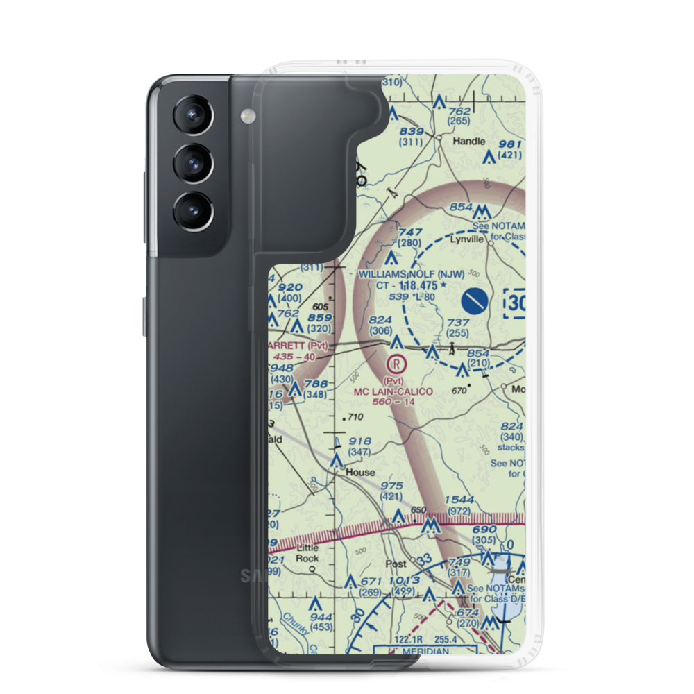 Mc Lain  -Calico Airport (MS70) VFR Sectional Samsung Case Samsung Galaxy S21 model shown