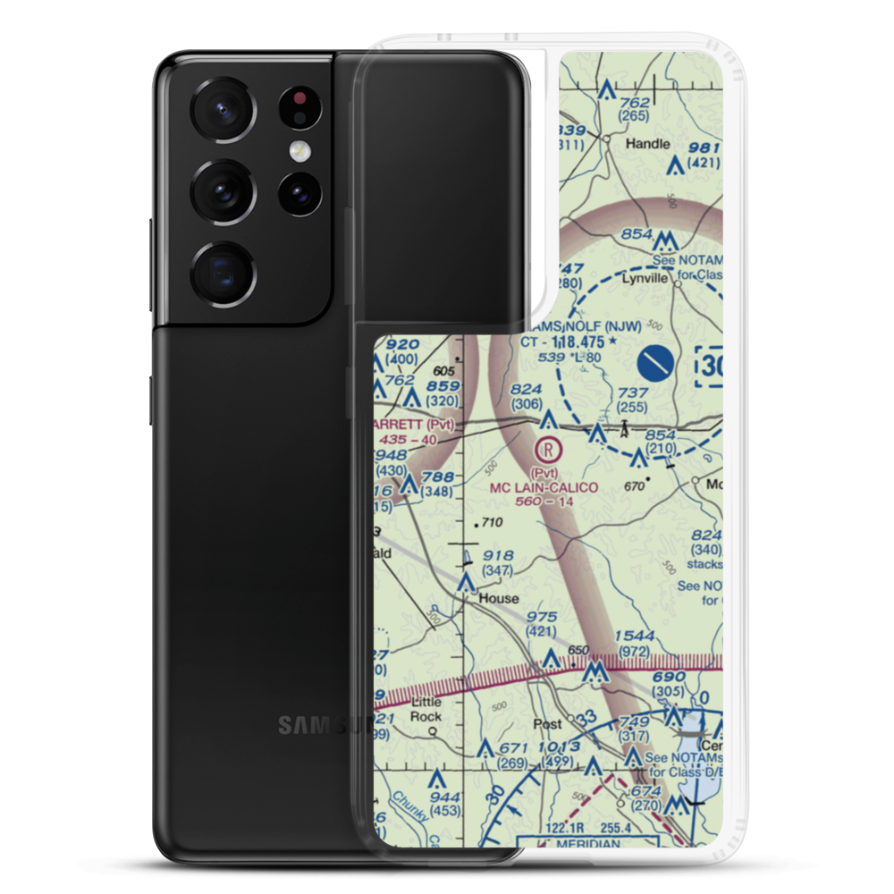 Mc Lain  -Calico Airport (MS70) VFR Sectional Samsung Case Samsung Galaxy S21 Ultra model shown