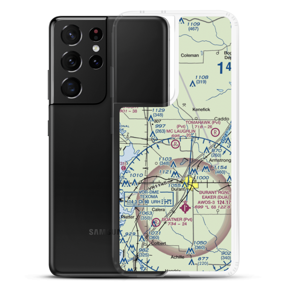 Mc Laughlin Farm Airport (66OK) VFR Sectional Samsung Case Samsung Galaxy S21 Ultra model shown