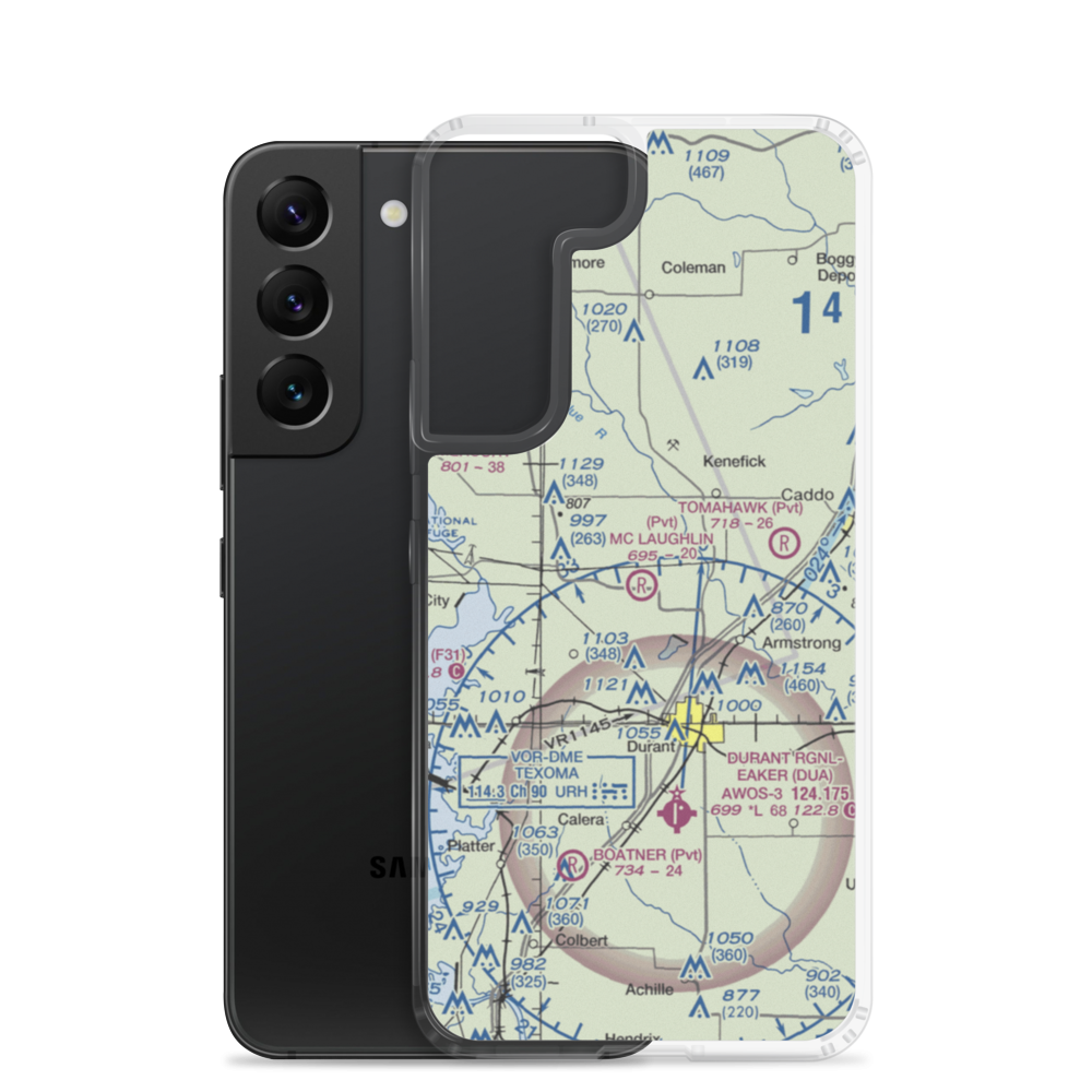 Mc Laughlin Farm Airport (66OK) VFR Sectional Samsung Case Samsung Galaxy S22 model shown
