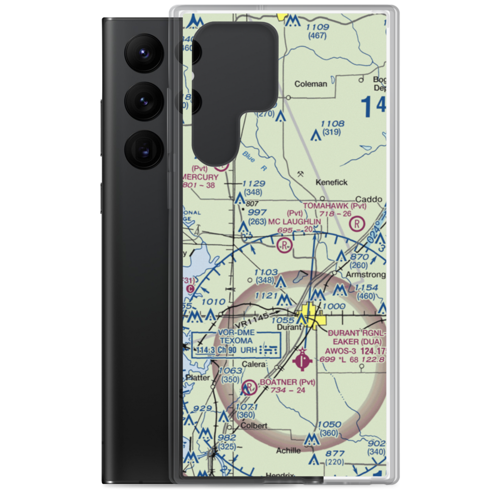 Mc Laughlin Farm Airport (66OK) VFR Sectional Samsung Case Samsung Galaxy S22 Ultra model shown
