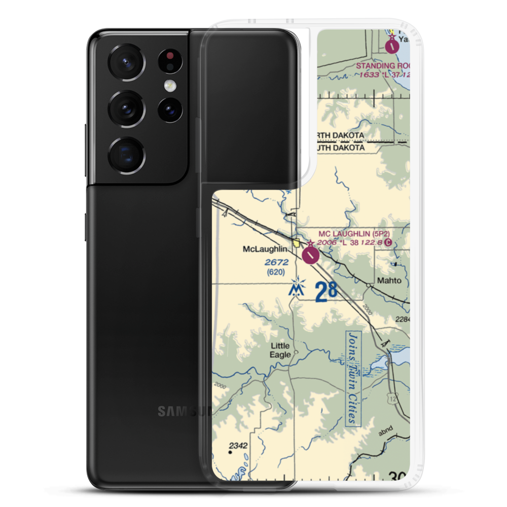 Mc Laughlin Municipal Airport (5P2) VFR Sectional Samsung Case Samsung Galaxy S21 Ultra model shown