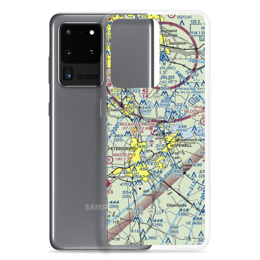 Mc Laughlin Seaplane Base (2G6) VFR Sectional Samsung Case Samsung Galaxy S20 Ultra model shown