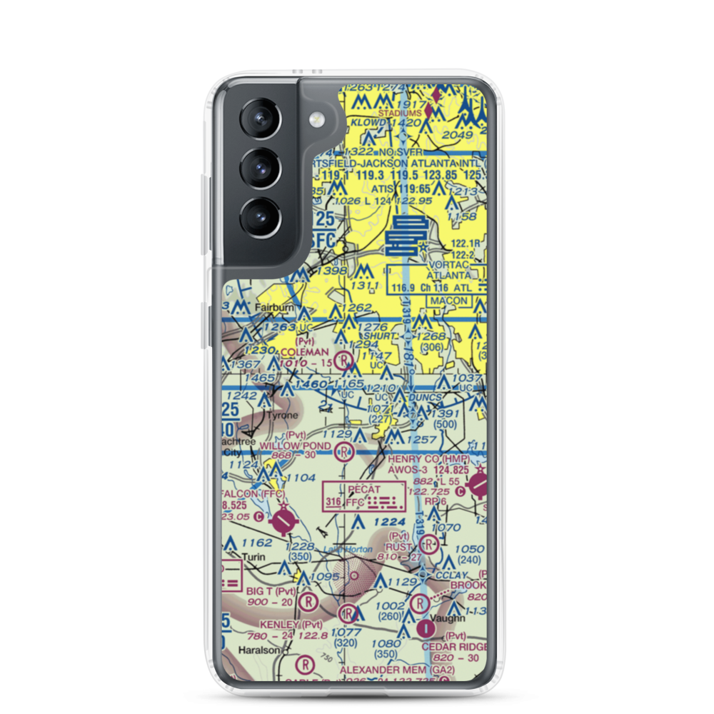 Mc Lendon Airport (GA94) VFR Sectional Samsung Case Samsung Galaxy S21 model shown