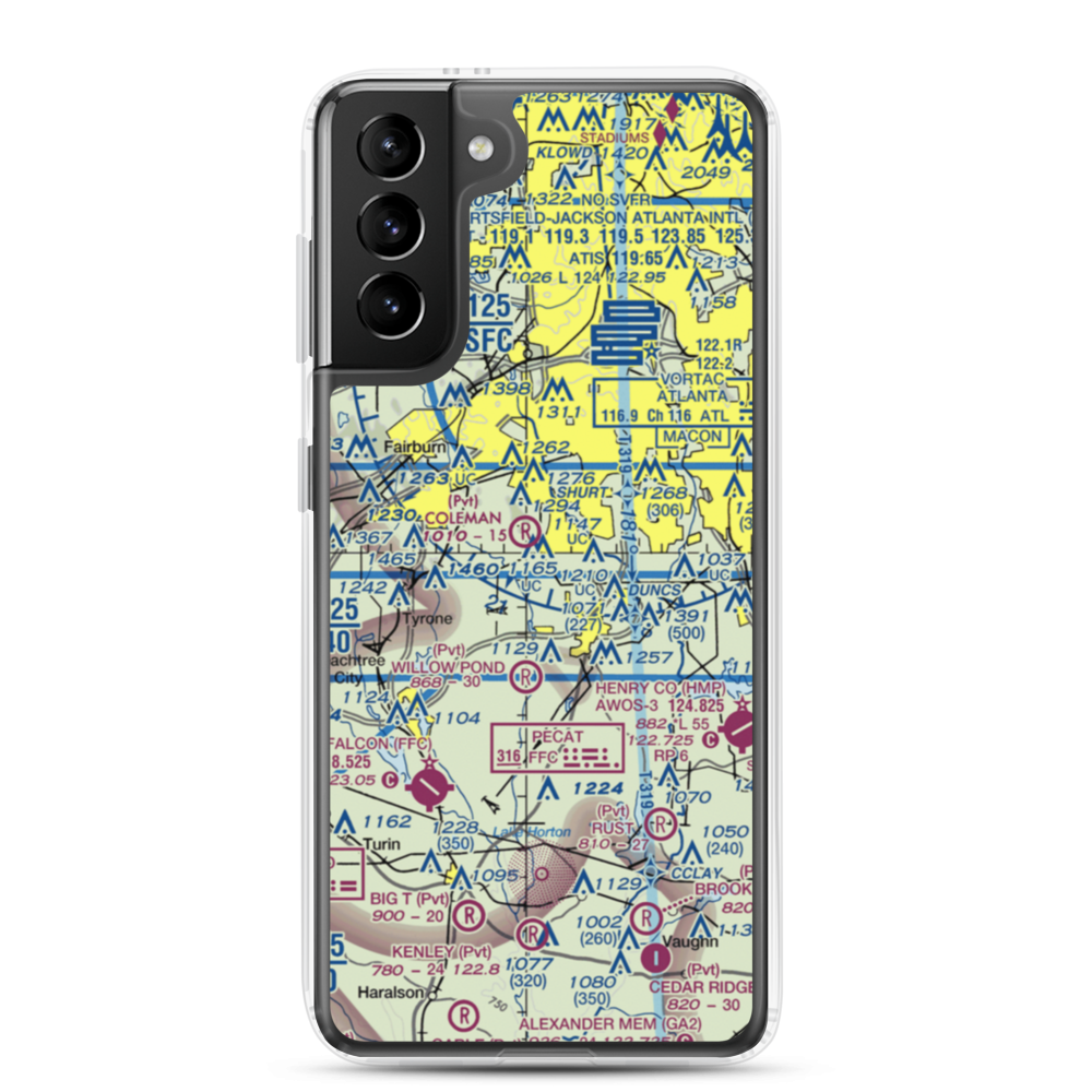 Mc Lendon Airport (GA94) VFR Sectional Samsung Case Samsung Galaxy S21 Plus model shown