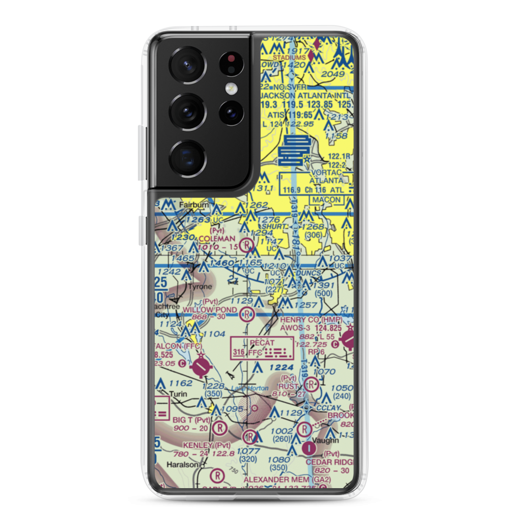 Mc Lendon Airport (GA94) VFR Sectional Samsung Case Samsung Galaxy S21 Ultra model shown
