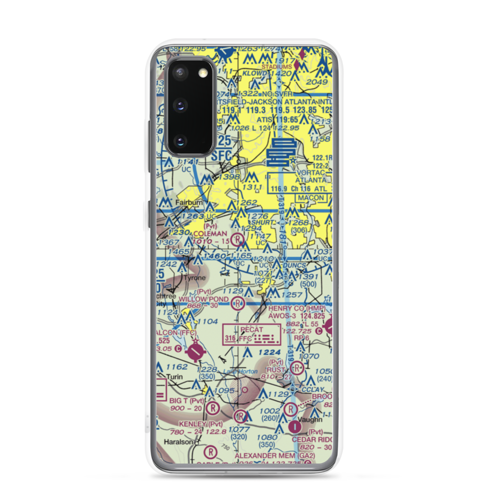 Mc Lendon Airport (GA94) VFR Sectional Samsung Case Samsung Galaxy S20 model shown