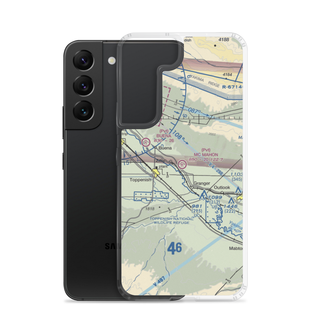 Mc Mahon Field (68WA) VFR Sectional Samsung Case Samsung Galaxy S22 model shown