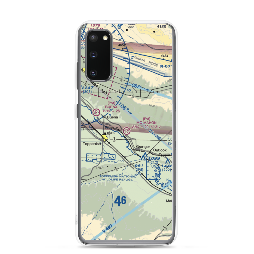 Mc Mahon Field (68WA) VFR Sectional Samsung Case Samsung Galaxy S20 model shown