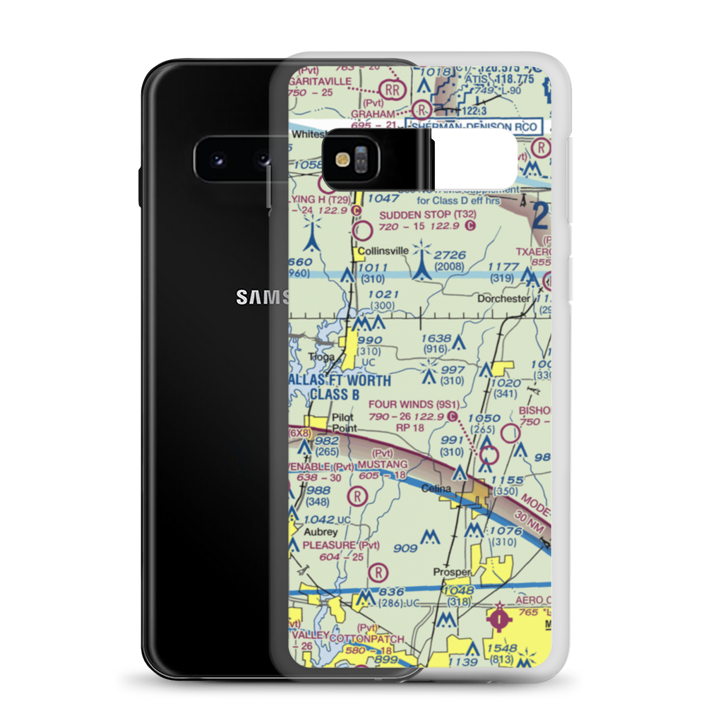 Mc Manus Field (8XS6) VFR Sectional Samsung Case Samsung Galaxy S10 model shown