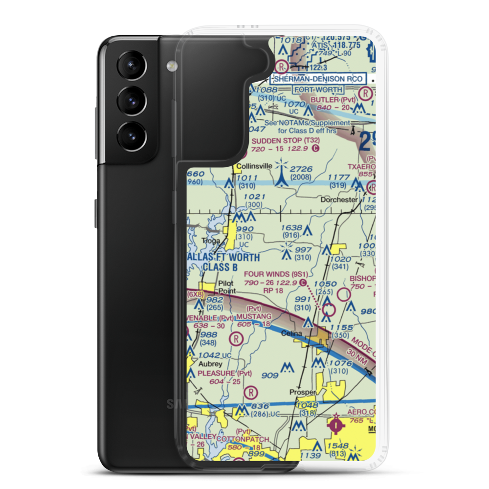 Mc Manus Field (8XS6) VFR Sectional Samsung Case Samsung Galaxy S21 Plus model shown