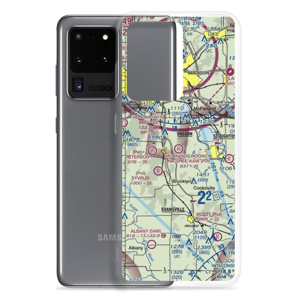 Mc Manus Hoonch-Na-Shee-Kaw Airport (0WI9) VFR Sectional Samsung Case Samsung Galaxy S20 Ultra model shown