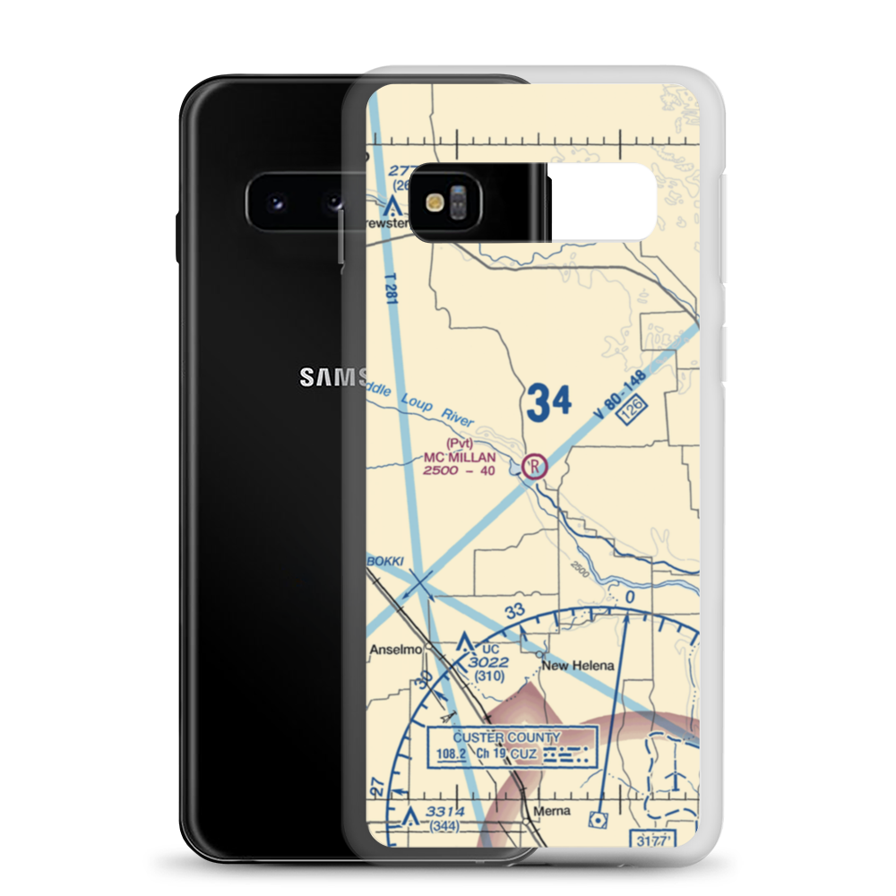 Mc Millan Ranch Airport (4NE1) VFR Sectional Samsung Case Samsung Galaxy S10 model shown
