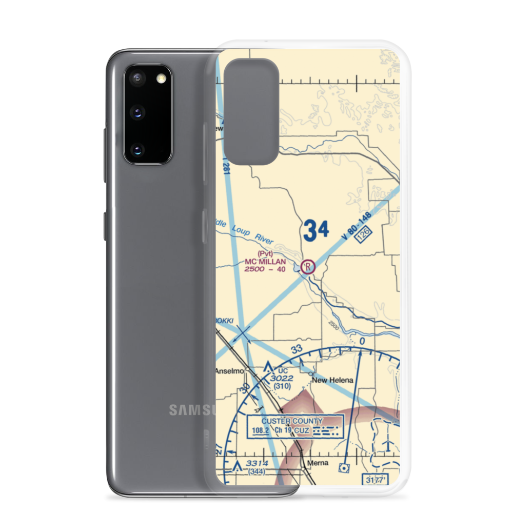 Mc Millan Ranch Airport (4NE1) VFR Sectional Samsung Case Samsung Galaxy S20 model shown