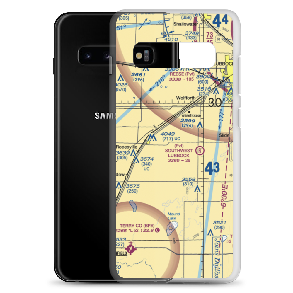 Mc Nabb Farm Airport (58TE) VFR Sectional Samsung Case Samsung Galaxy S10+ model shown