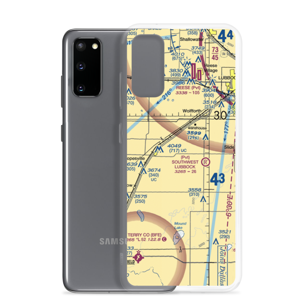 Mc Nabb Farm Airport (58TE) VFR Sectional Samsung Case Samsung Galaxy S20 model shown