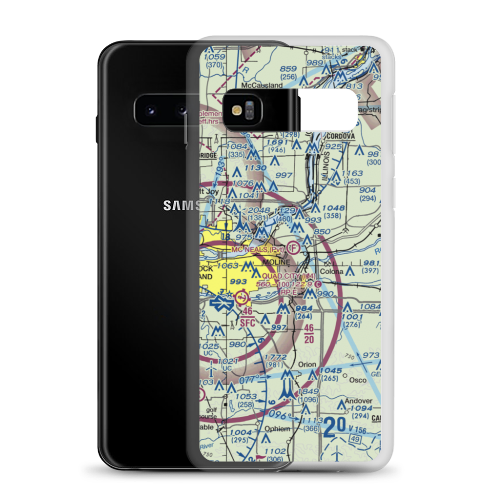 Mc Neal's Field (2IL3) VFR Sectional Samsung Case Samsung Galaxy S10 model shown