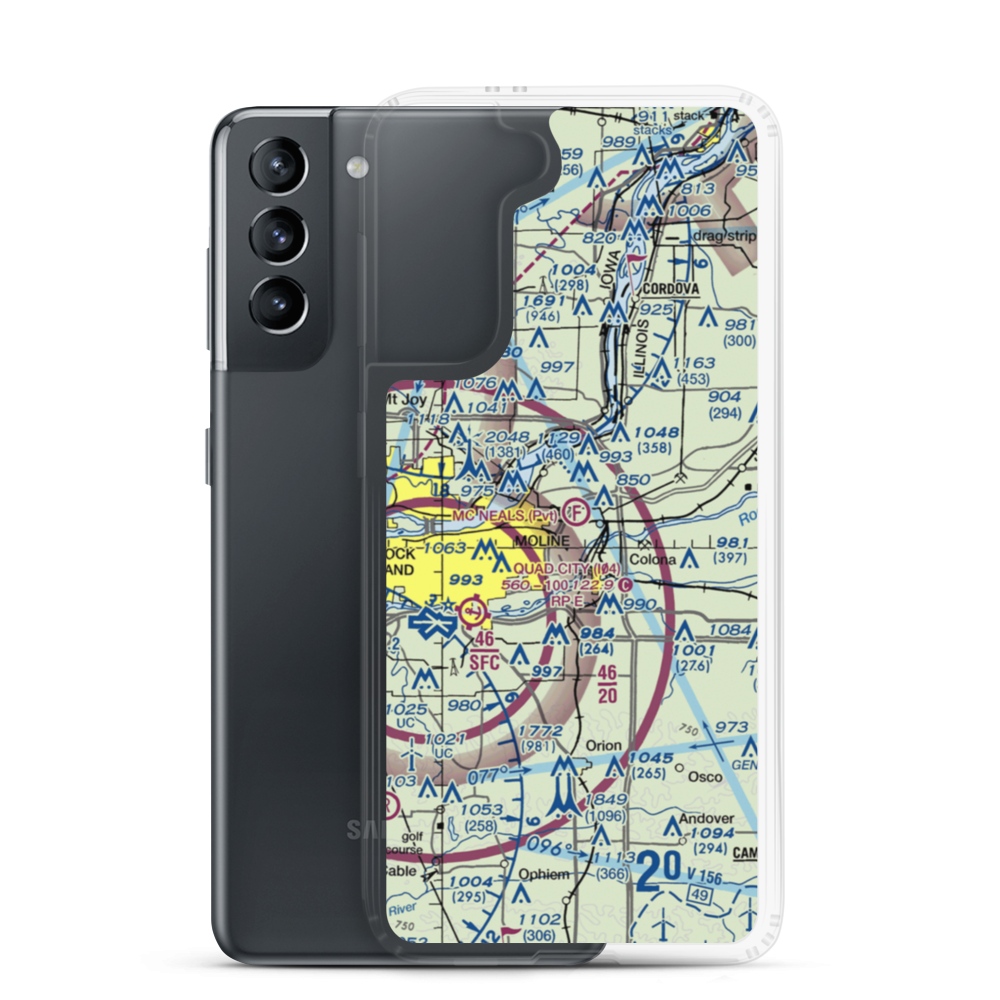Mc Neal's Field (2IL3) VFR Sectional Samsung Case Samsung Galaxy S21 model shown