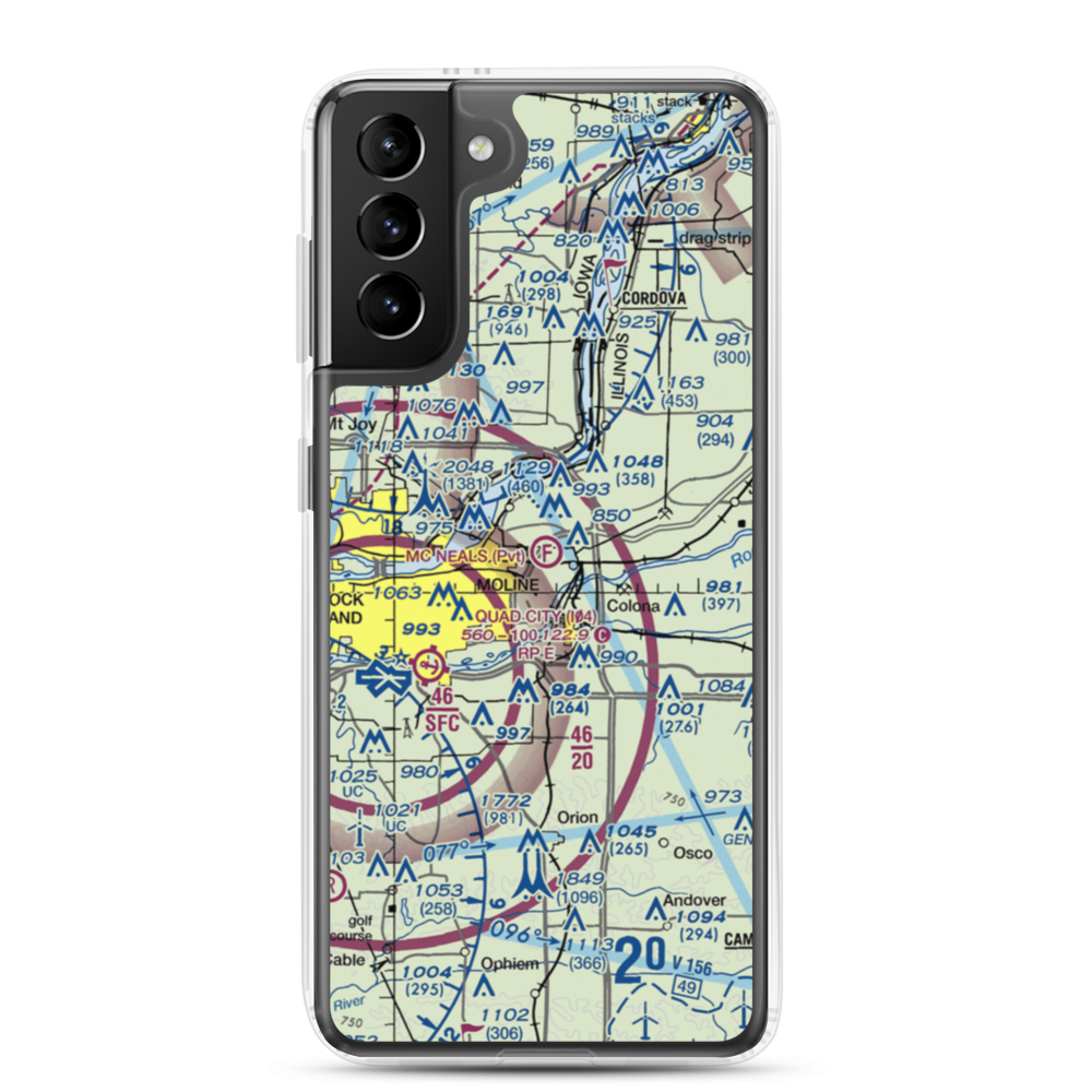 Mc Neal's Field (2IL3) VFR Sectional Samsung Case Samsung Galaxy S21 Plus model shown