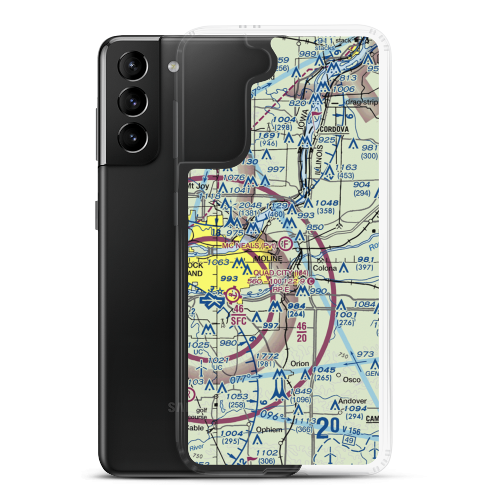 Mc Neal's Field (2IL3) VFR Sectional Samsung Case Samsung Galaxy S21 Plus model shown
