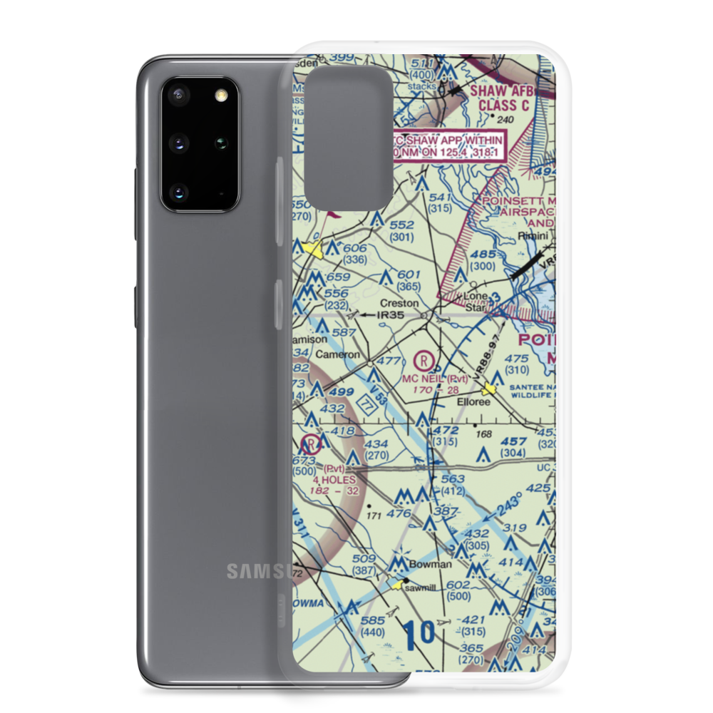 Mc Neil Airport (SC03) VFR Sectional Samsung Case Samsung Galaxy S20 Plus model shown