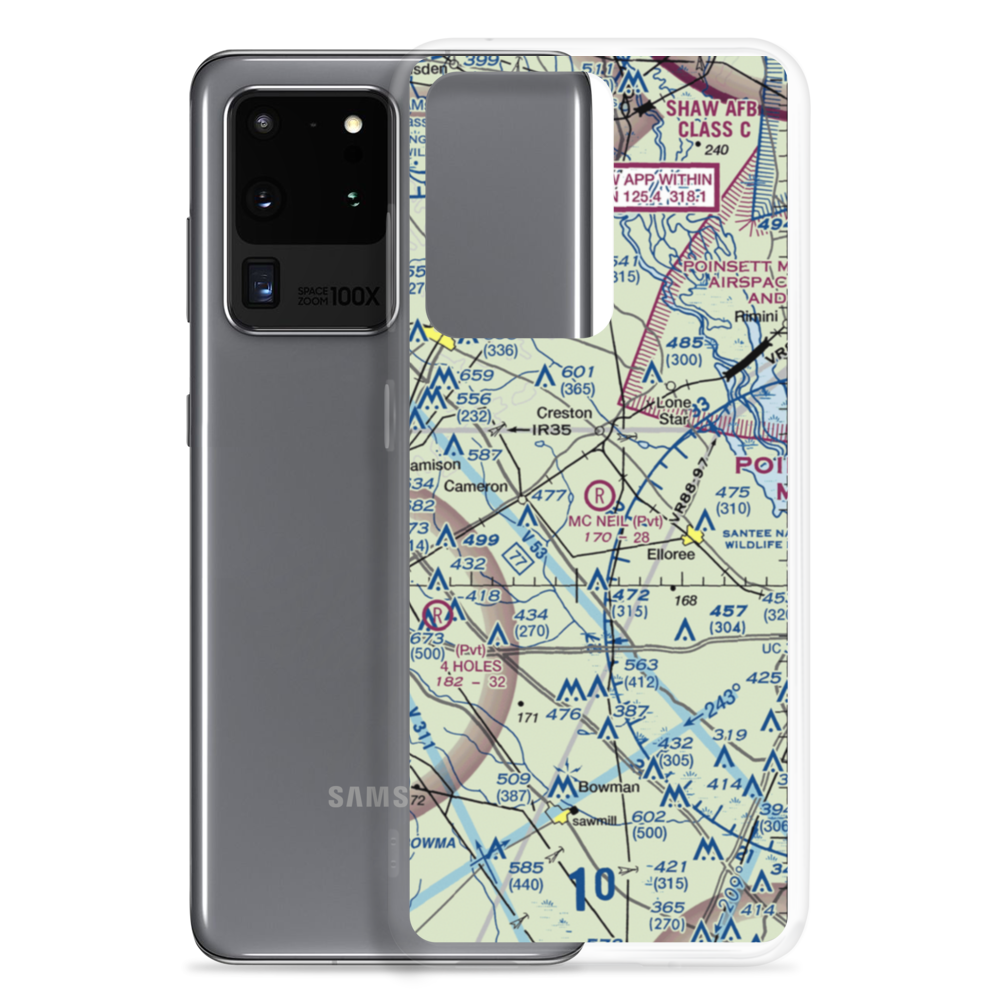 Mc Neil Airport (SC03) VFR Sectional Samsung Case Samsung Galaxy S20 Ultra model shown