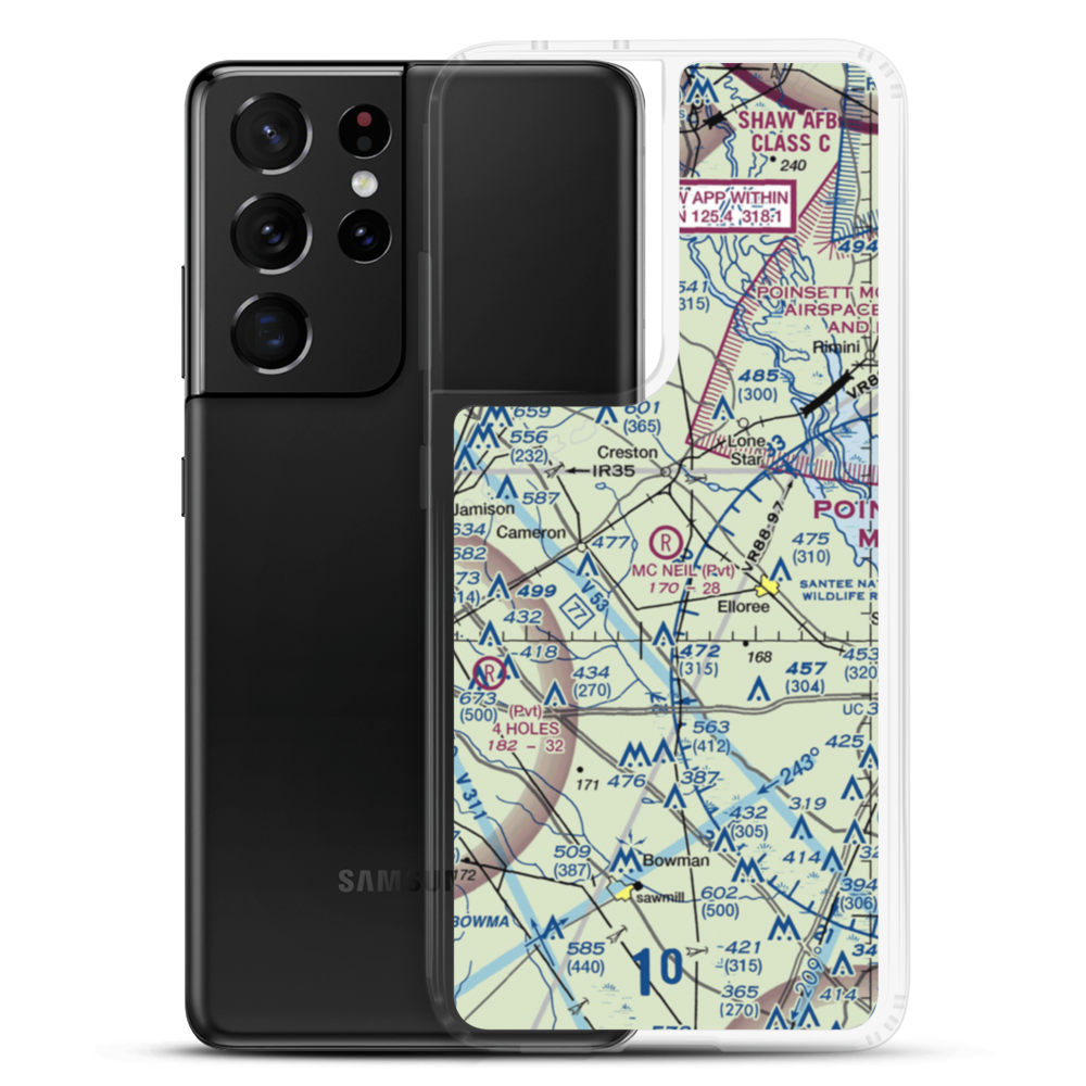 Mc Neil Airport (SC03) VFR Sectional Samsung Case Samsung Galaxy S21 Ultra model shown