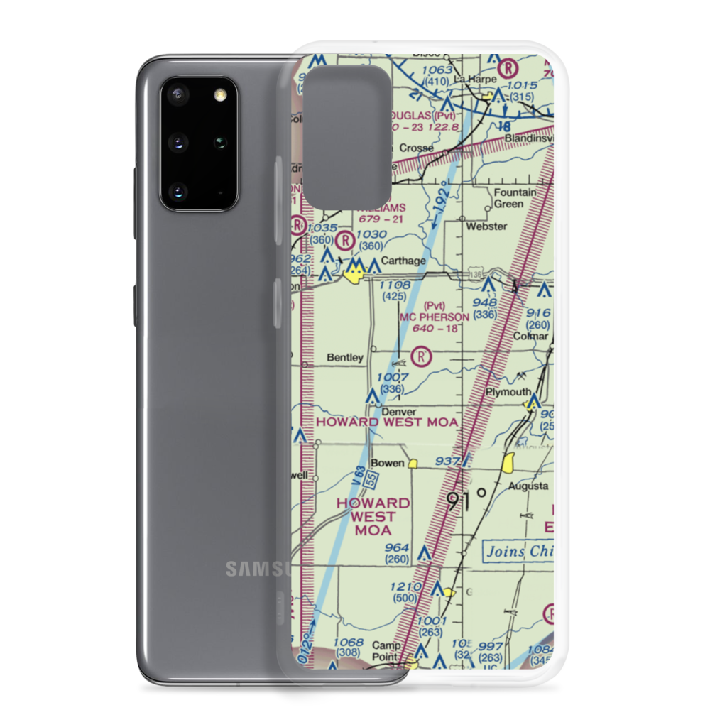Mc Pherson Airport (5IS9) VFR Sectional Samsung Case Samsung Galaxy S20 Plus model shown