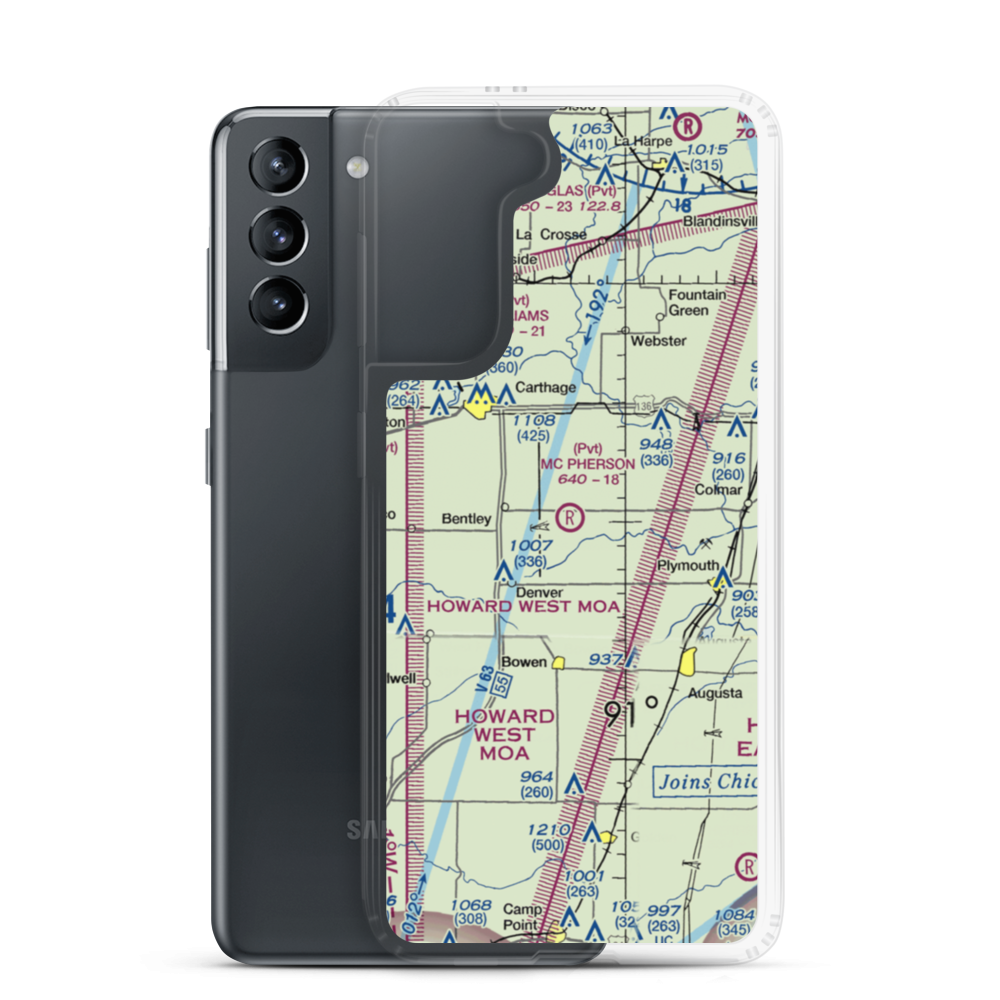 Mc Pherson Airport (5IS9) VFR Sectional Samsung Case Samsung Galaxy S21 model shown