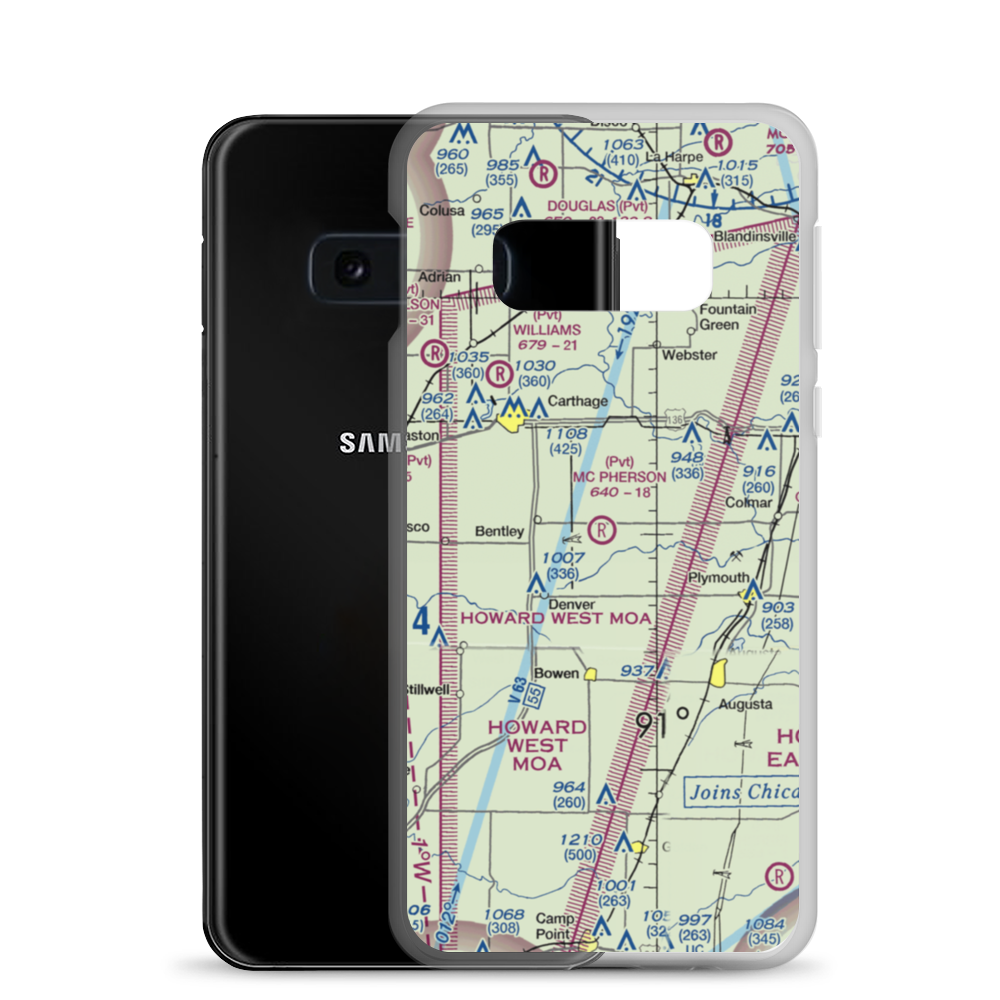 Mc Pherson Airport (5IS9) VFR Sectional Samsung Case Samsung Galaxy S10e model shown