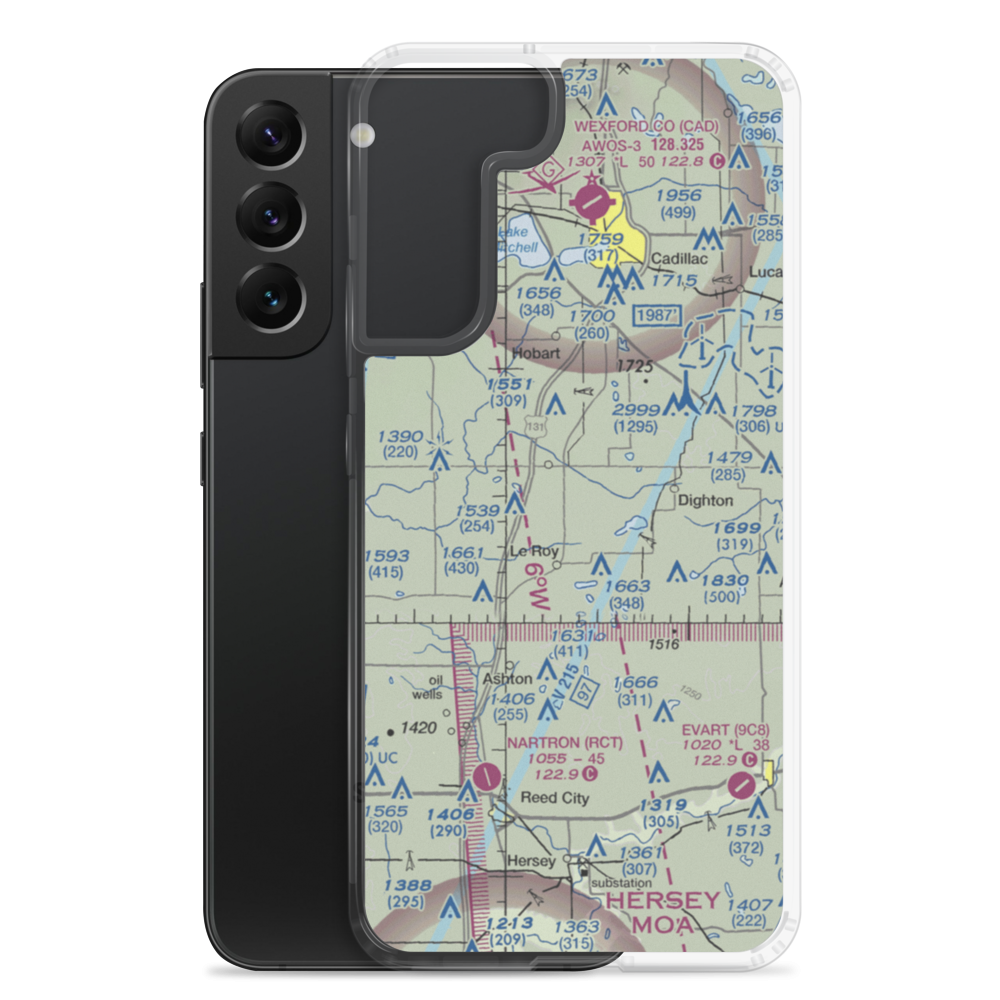 Mc Question's Airport (5MI2) VFR Sectional Samsung Case Samsung Galaxy S22 Plus model shown