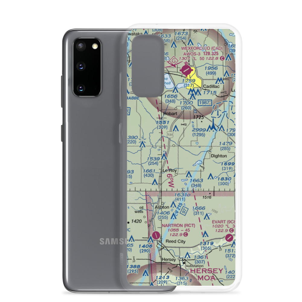 Mc Question's Airport (5MI2) VFR Sectional Samsung Case Samsung Galaxy S20 model shown