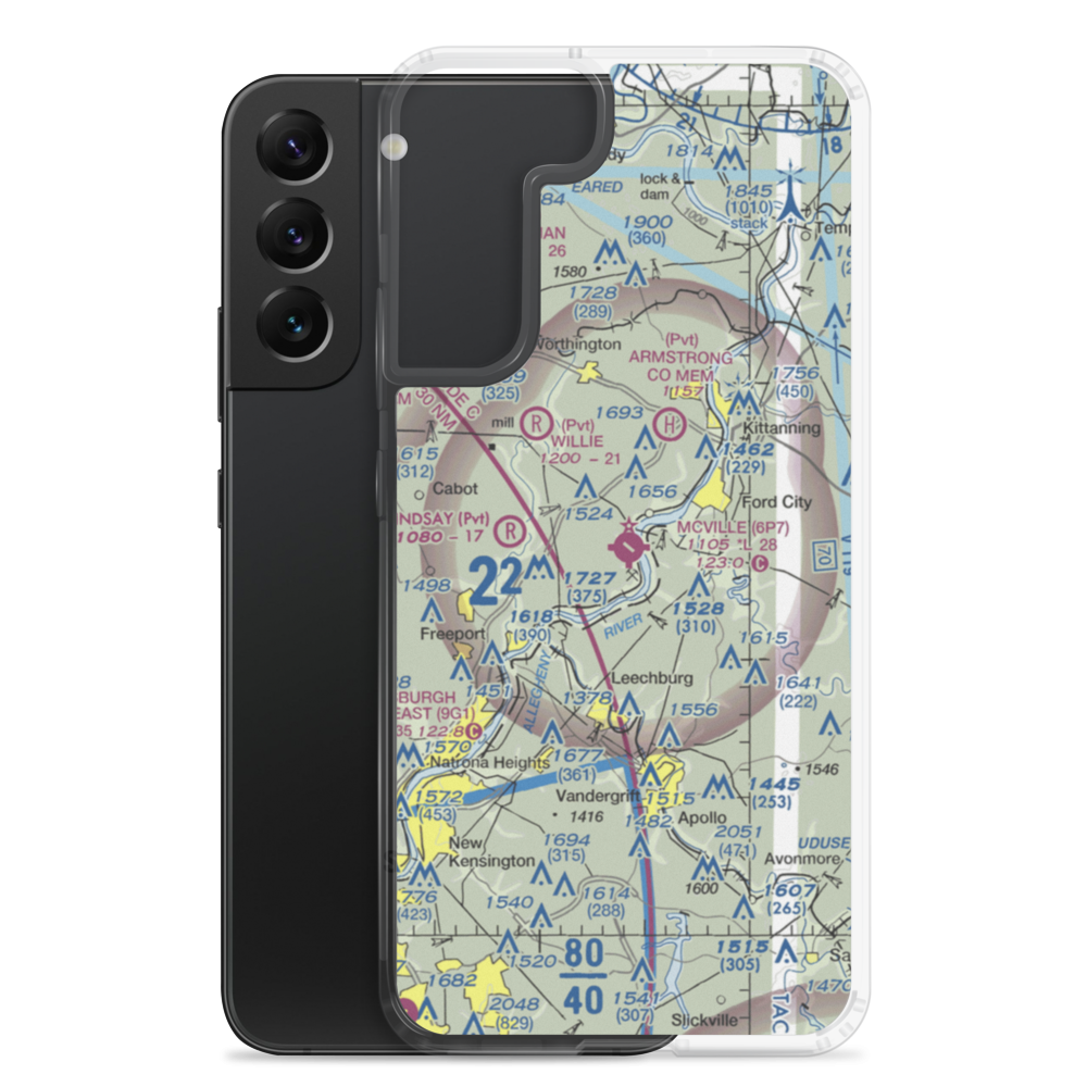 Mc Ville Airport (P37) VFR Sectional Samsung Case Samsung Galaxy S22 Plus model shown
