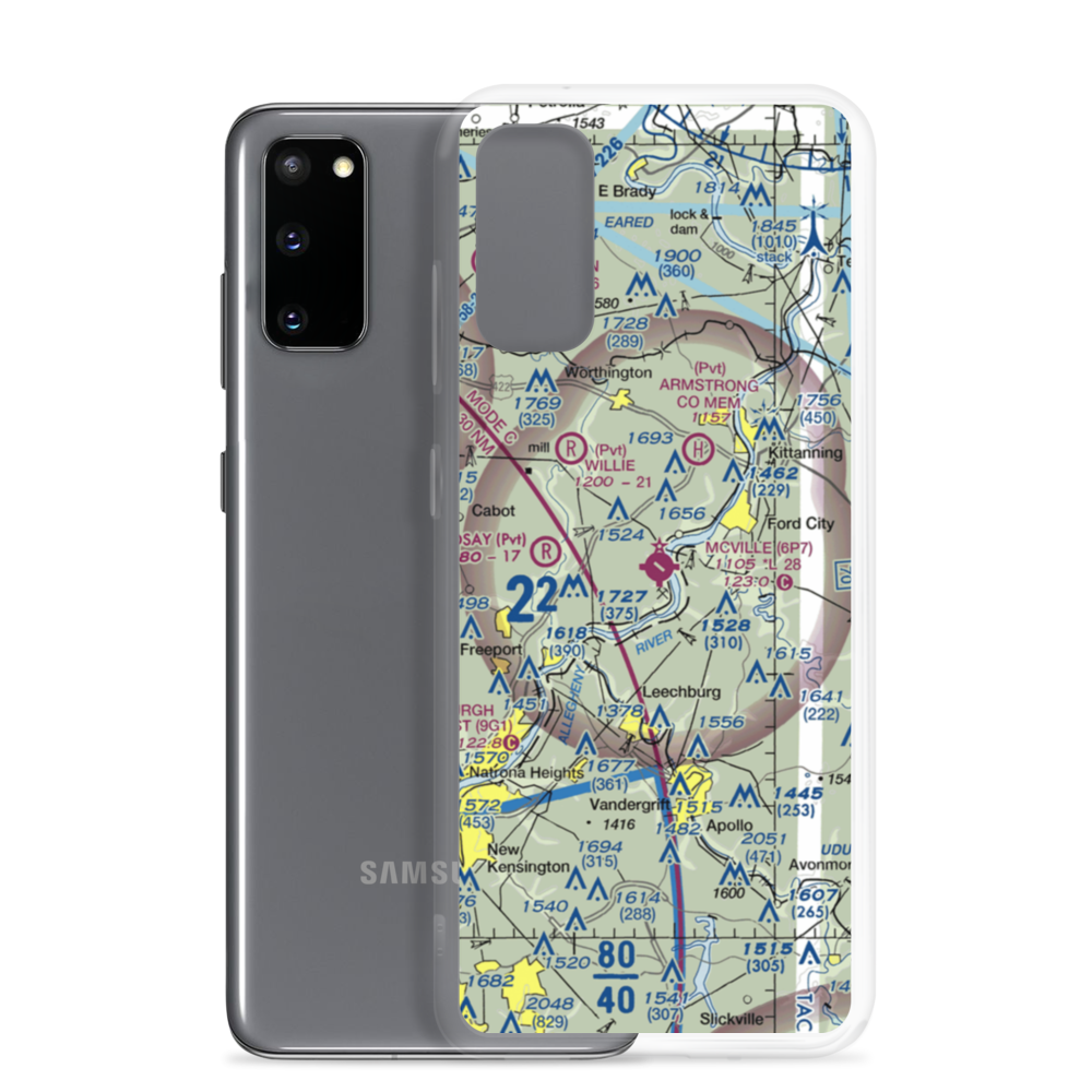 Mc Ville Airport (P37) VFR Sectional Samsung Case Samsung Galaxy S20 model shown