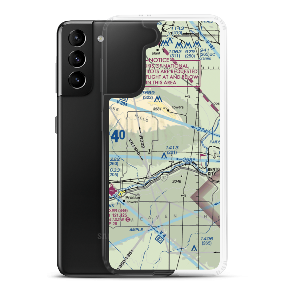 Mc Whorter Ranch Airport (7WA7) VFR Sectional Samsung Case Samsung Galaxy S21 Plus model shown