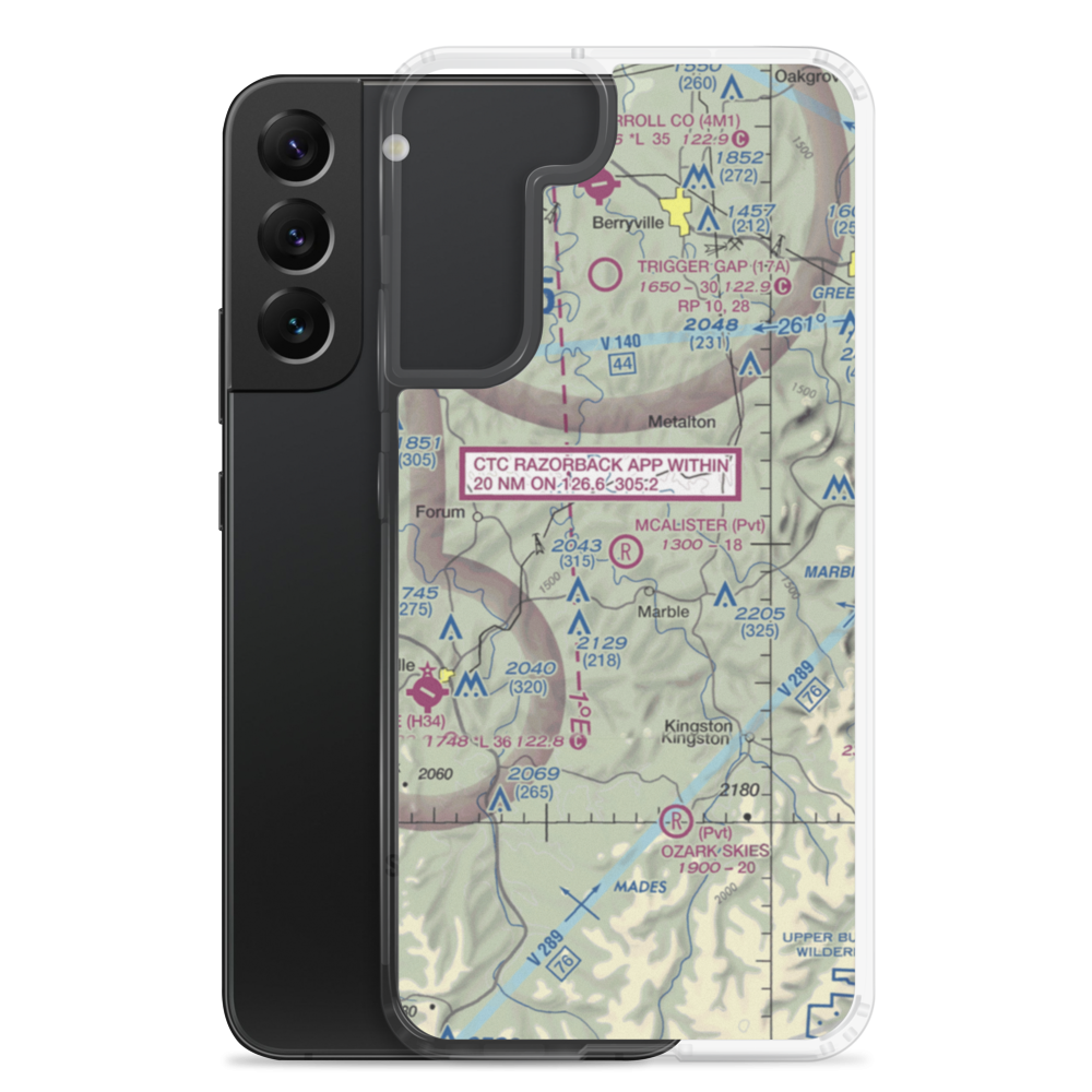 McAlister Airpark (1AR4) VFR Sectional Samsung Case Samsung Galaxy S22 Plus model shown