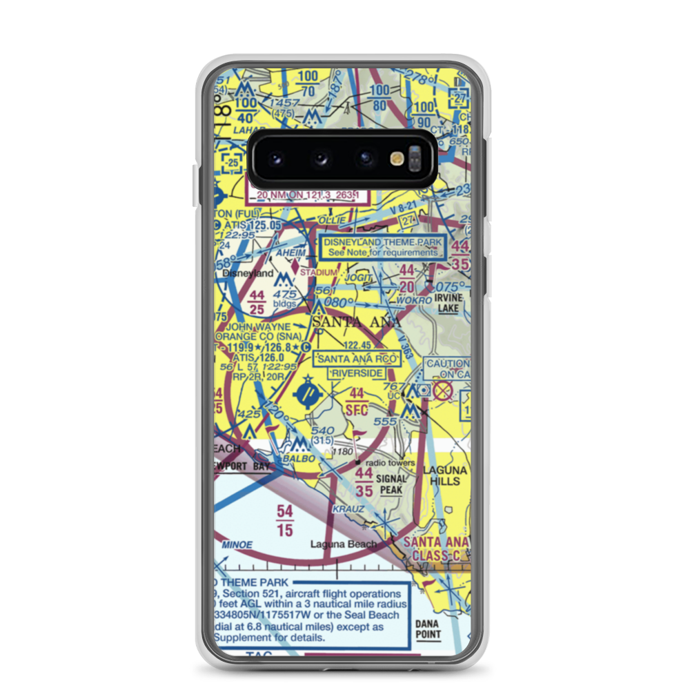MCAS Tustin (NTK) VFR Sectional Samsung Case Samsung Galaxy S10 model shown