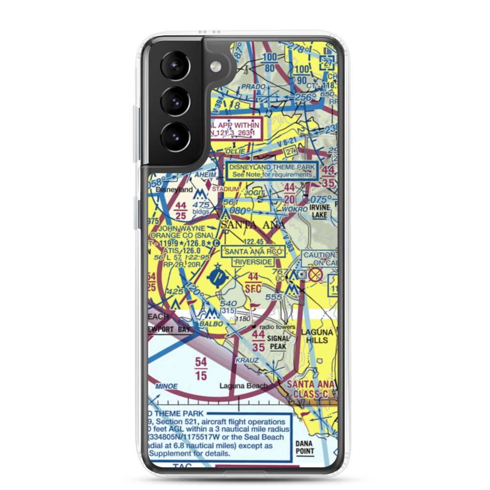 MCAS Tustin (NTK) VFR Sectional Samsung Case Samsung Galaxy S21 Plus model shown