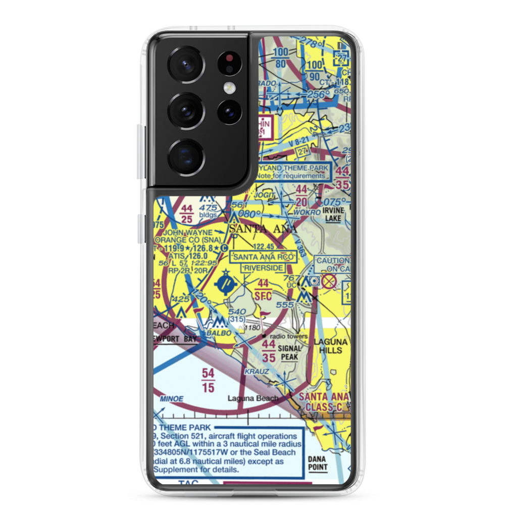 MCAS Tustin (NTK) VFR Sectional Samsung Case Samsung Galaxy S21 Ultra model shown